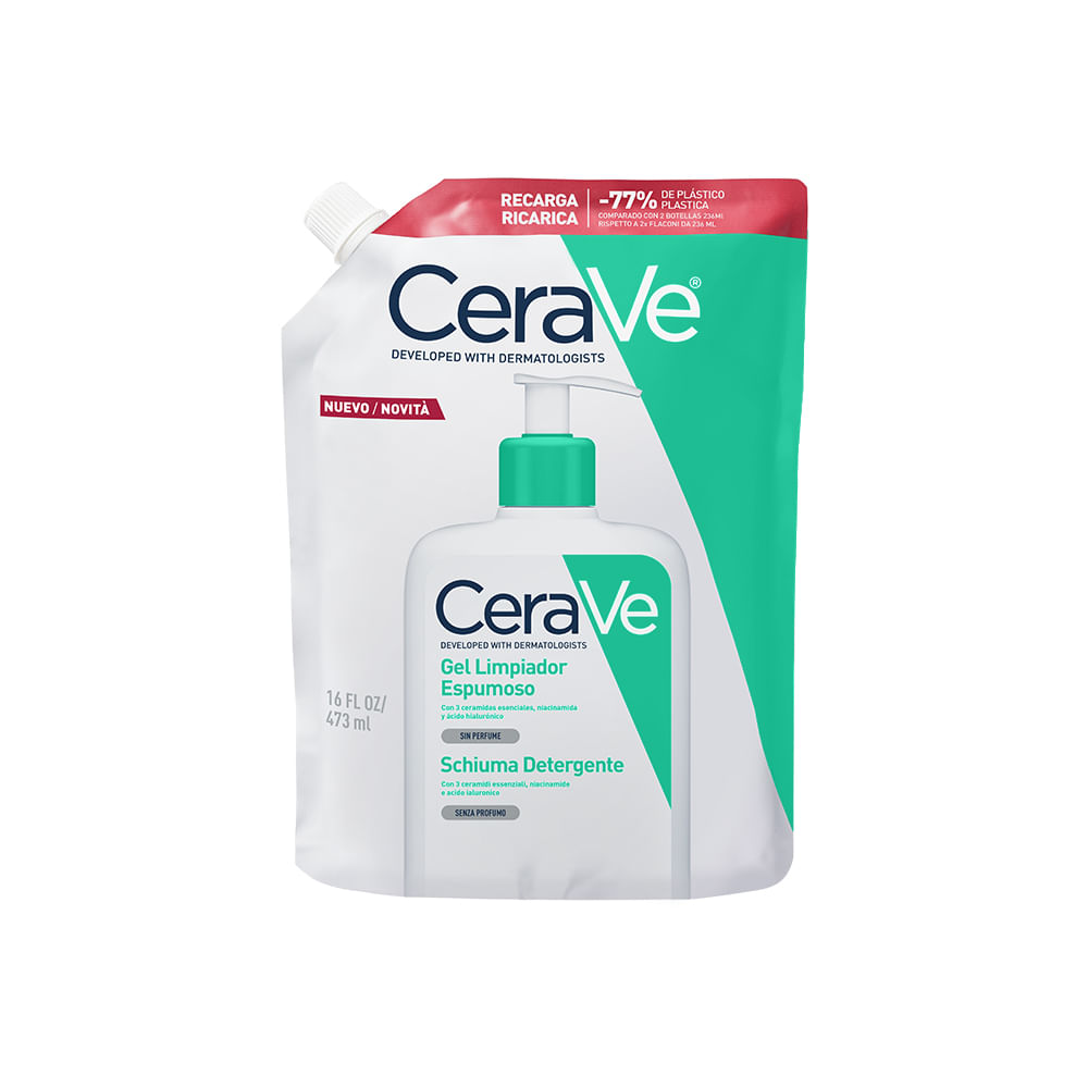 Gel Limpiador Espumoso CeraVe Repuesto x 473 ml